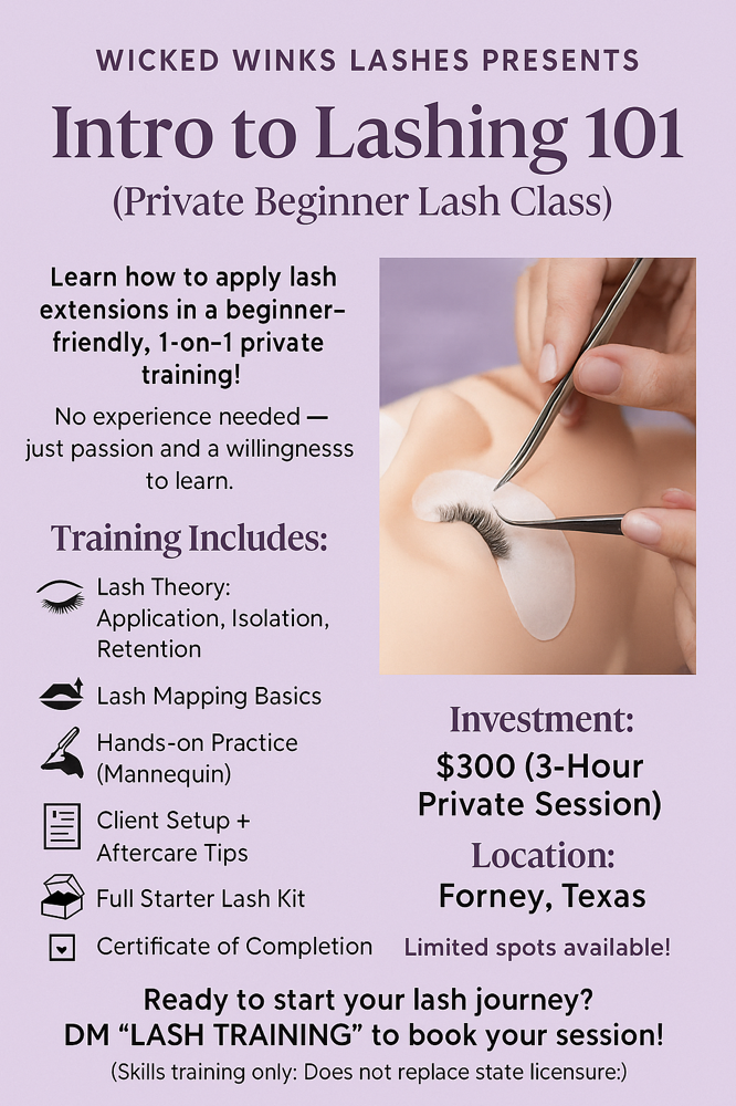 1 On 1 Lash Training