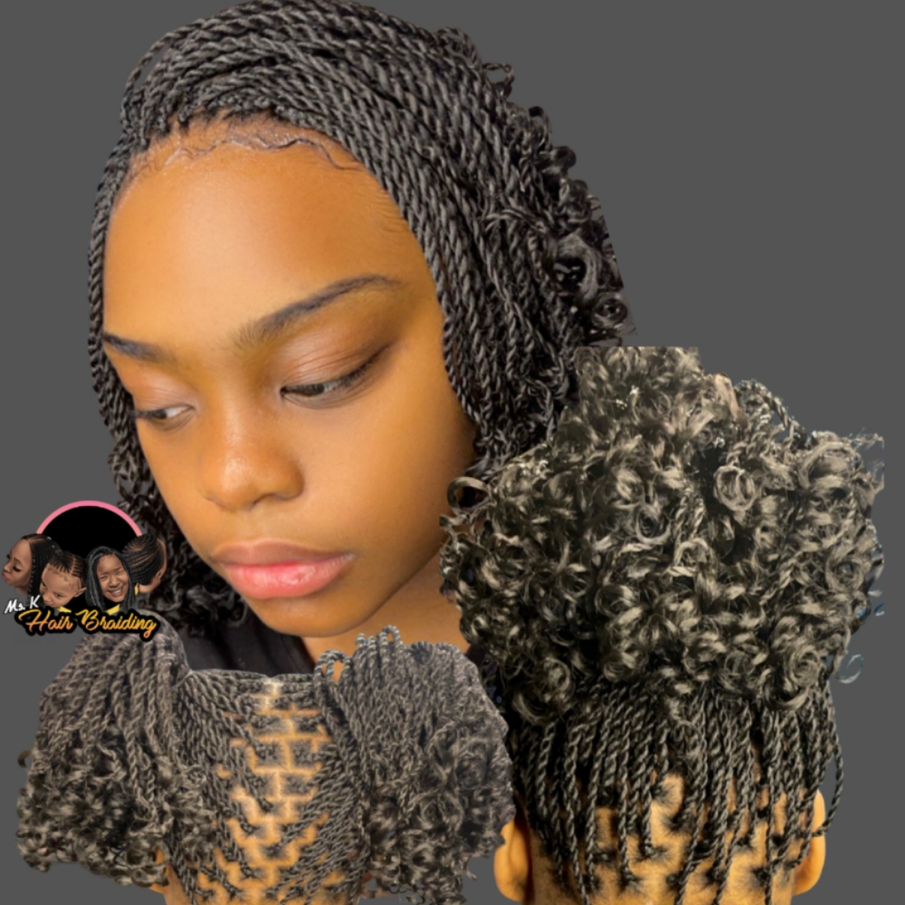 Shoulder Length Mini Twists at Ms K Hair Braiding in Cincinnati, OH