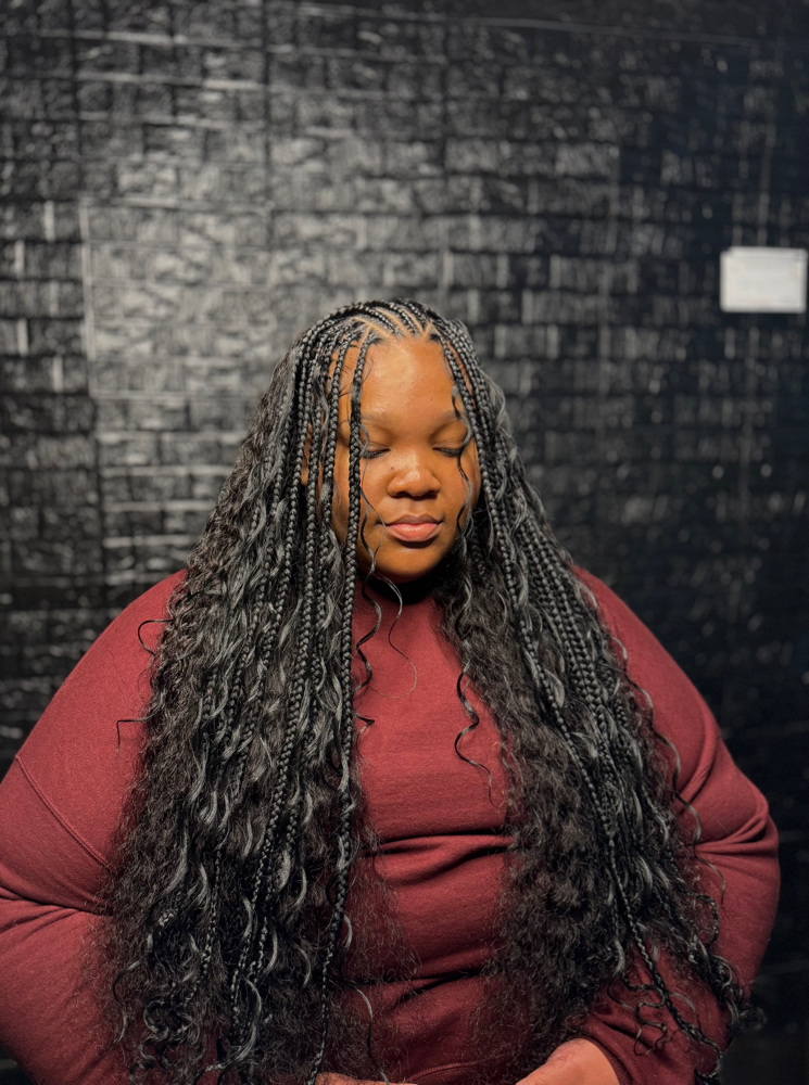 Half Sew In/Qw Half Braids (M) at StylezByJazmyne in Oklahoma City, OK