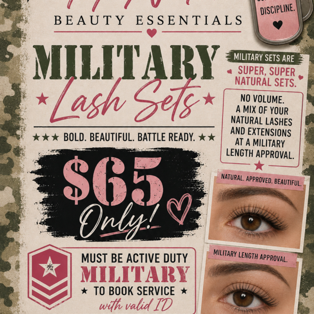 Military Lash Extensions at Topnotchbeautyessentials in Newport News, VA