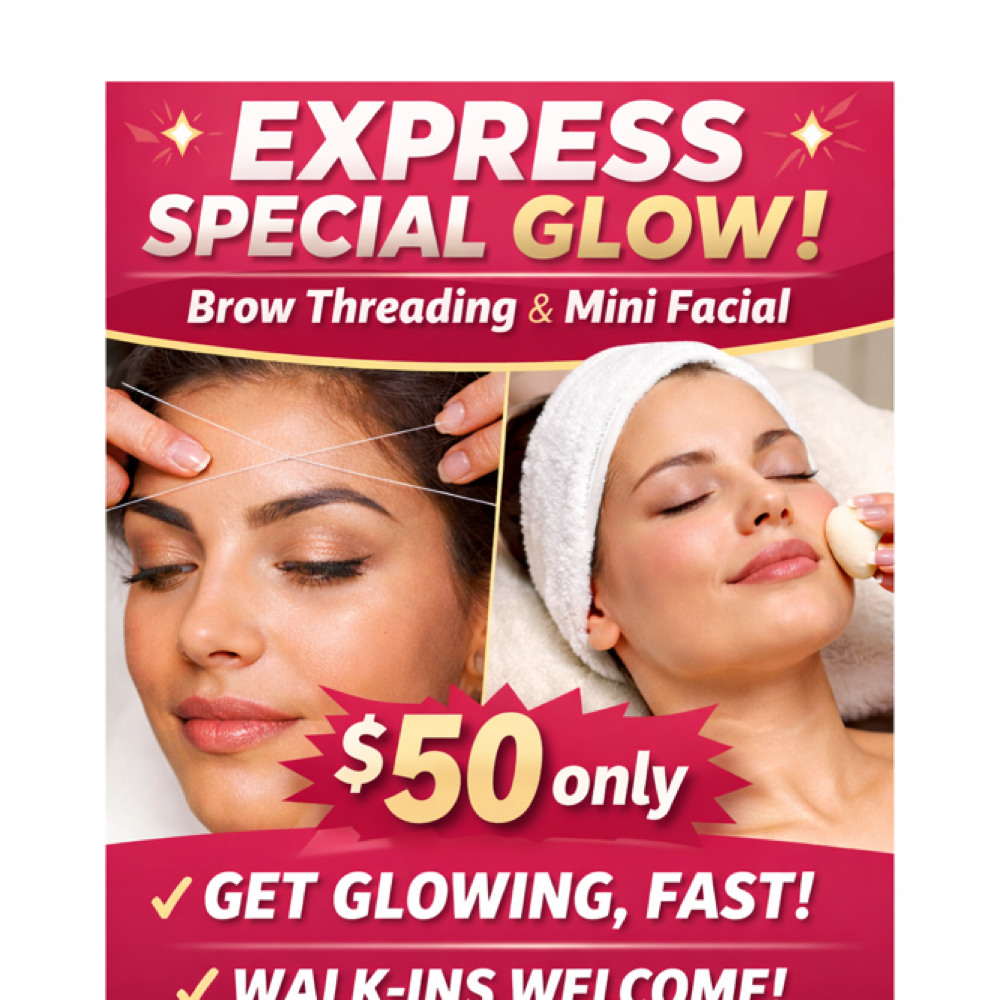 Express Special Glow at EXPRESS THREADING AND SKIN STUDIO in Pawtucket, RI