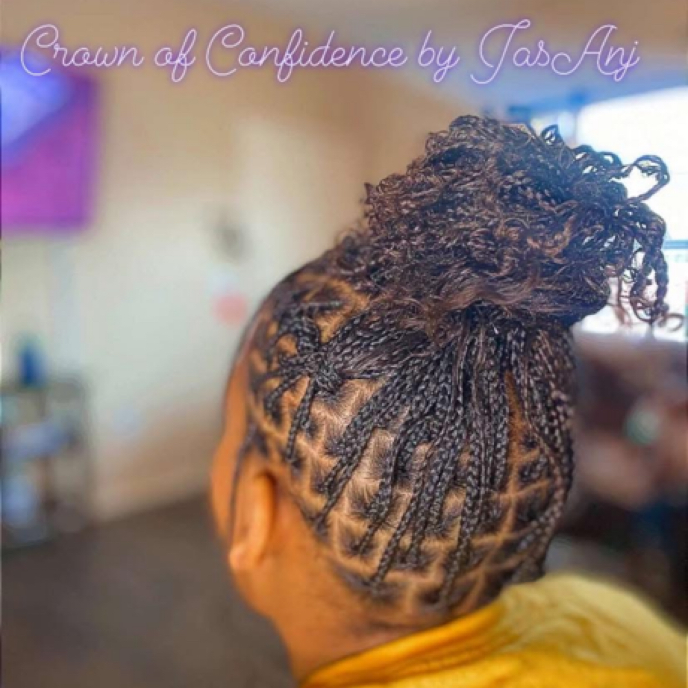 Mini Braided Plaits( Natural Hair ) at Crown of Confidence By JasAnj in Lufkin, TX
