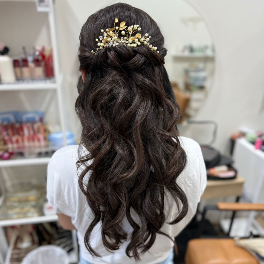 1-1 Hairstyling (half Updos) at E2beauty in Santa Ana, CA