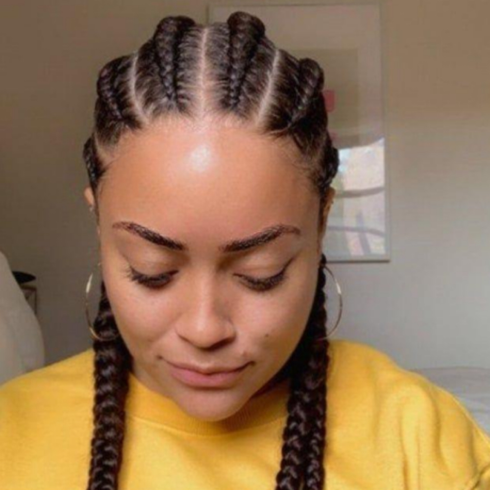 Basic Cornrows at Glow Braid Lounge in Pearland, TX