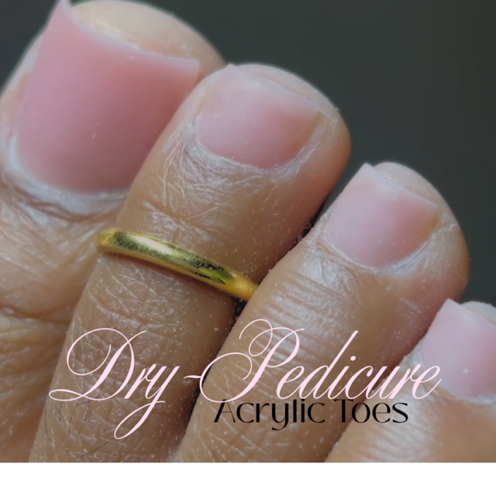 Fill-in Acrylic Toes at IGHO manicure studio in Minot, ND