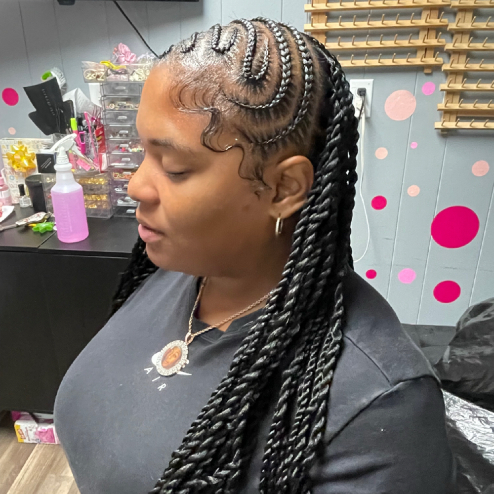 Signature Tribal Twist Set (Design at Lucky Your Hair Salon in Toledo, OH