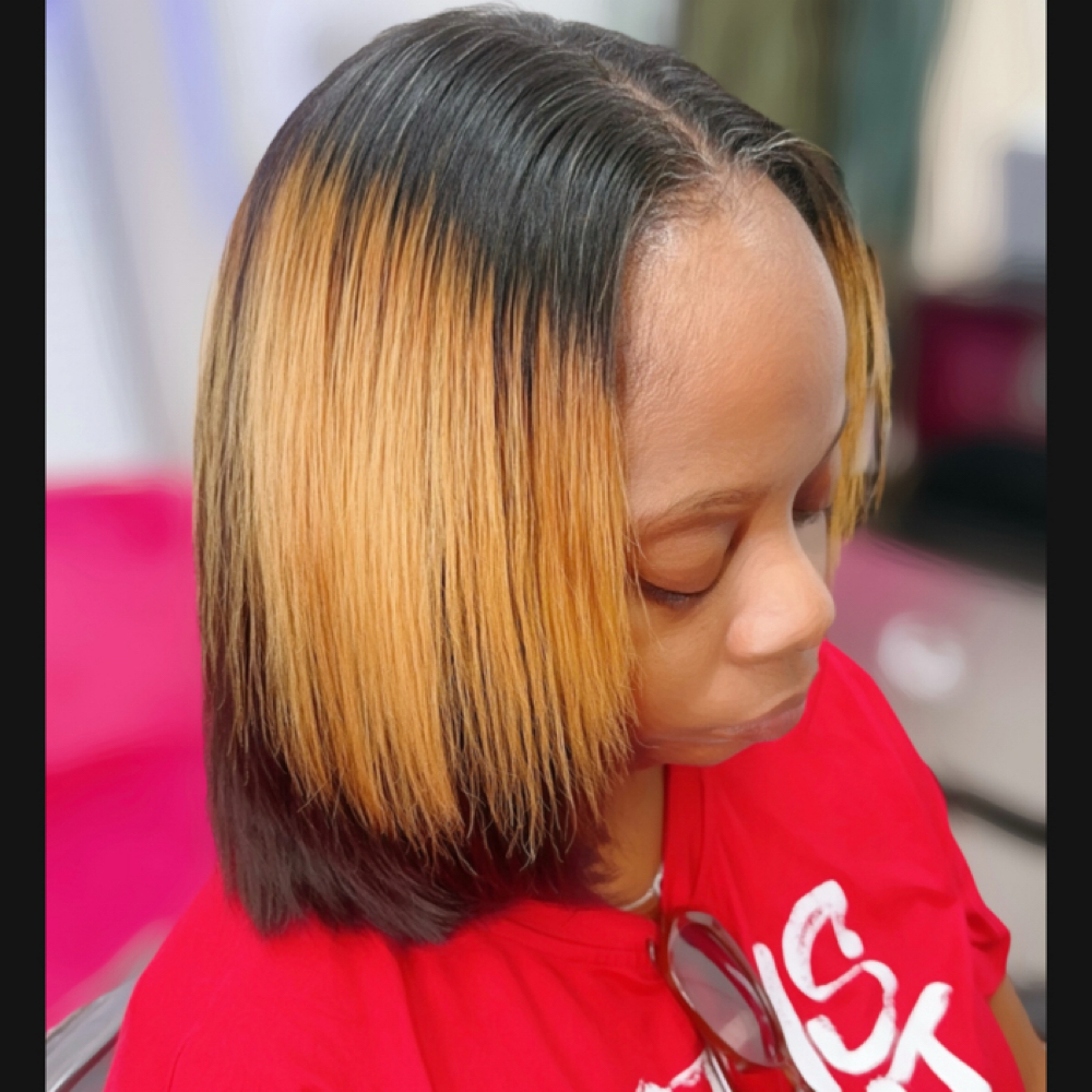 Partial Sew In (Leave-Out) at Kbraxtonhair in Forestville, MD