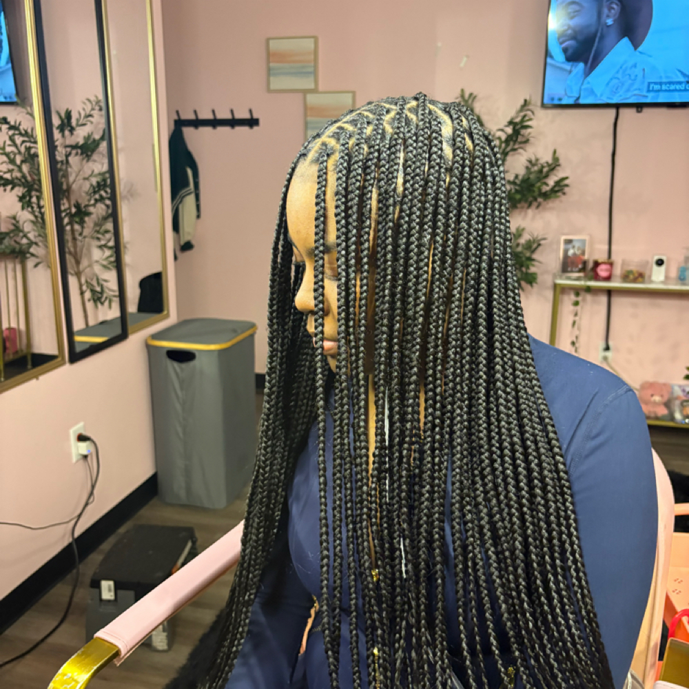 Smedium Knotless Braids at TheRaiSlayzExperience in Houston, TX