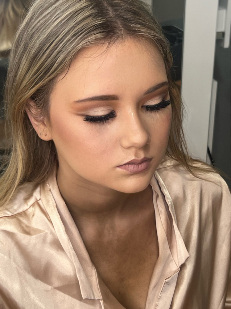 Makeup Application With Lashes