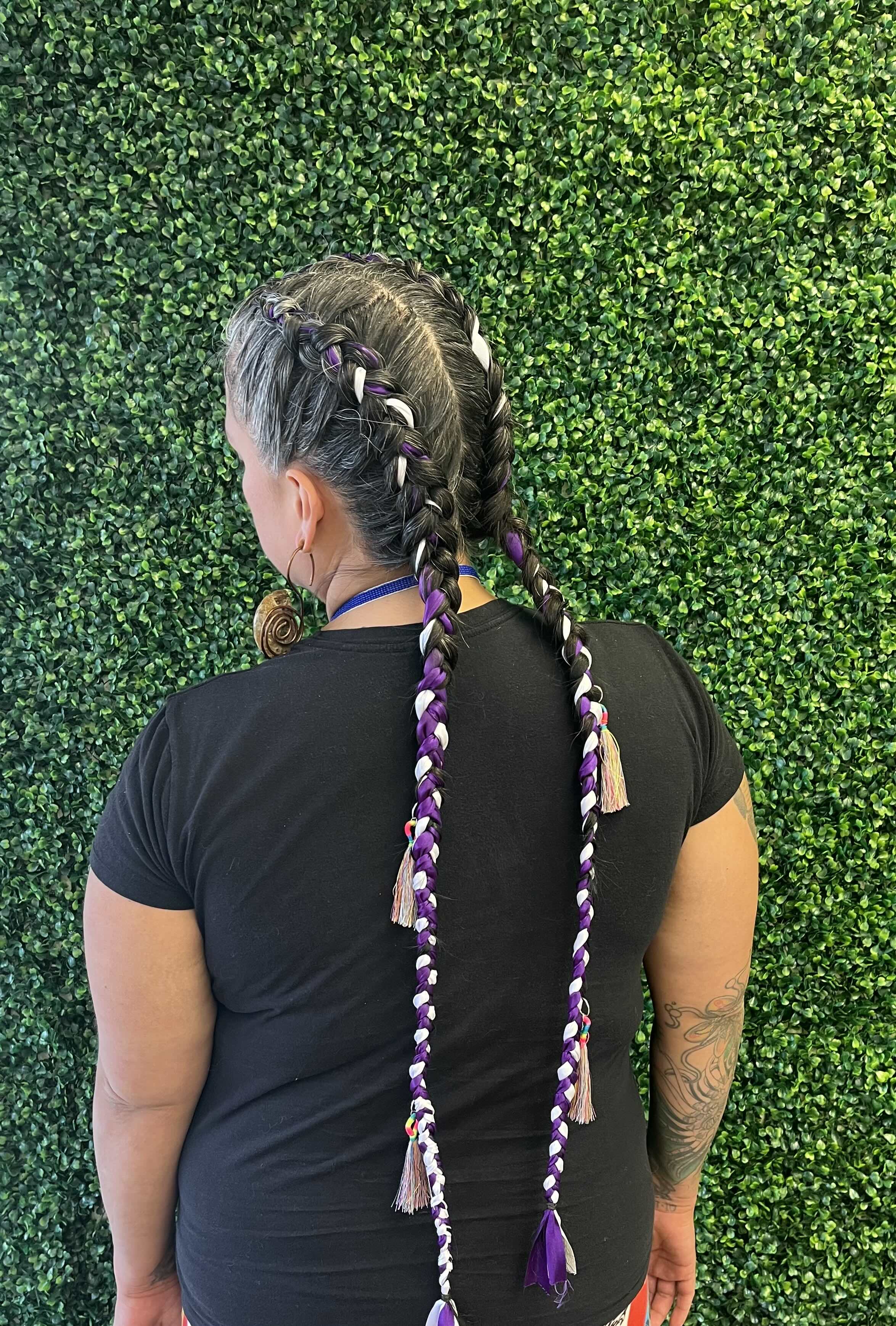 Two Feed In Braids at NW2D Salon in NWA, AR