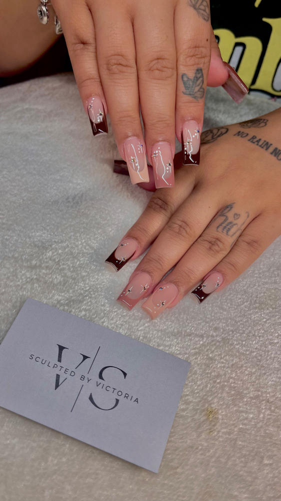 Sculpted Full Set acrylic Long