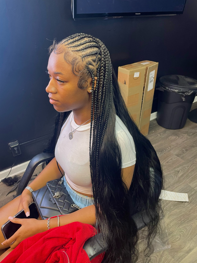 Fulani Braids +quick Weave