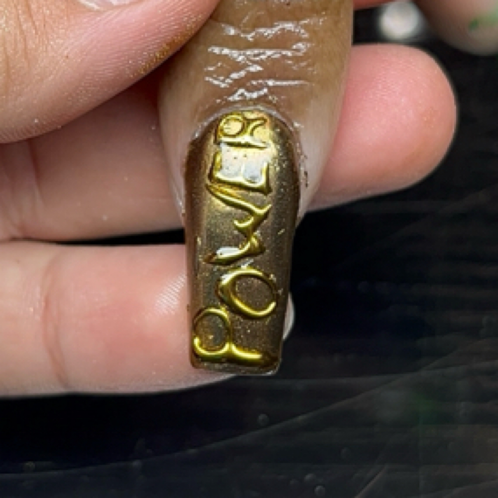 Chrome Added To Nails Per Nail at Lady Tea DFW Hair Clinic in Arlington, TX