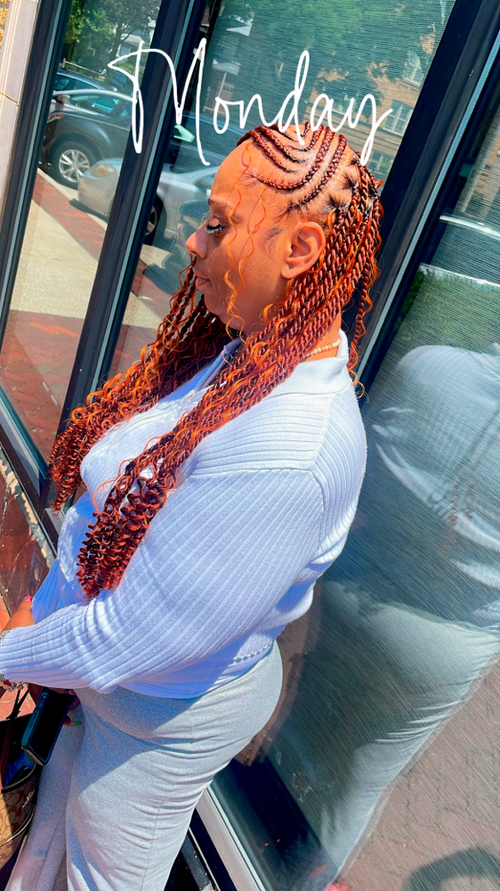 Lemonade/Knotless Boho Island Twist