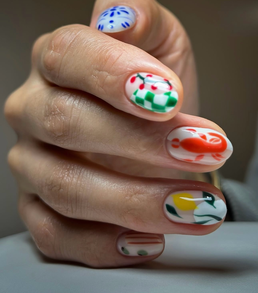 Hand-painted Nail Art (10 Nails)