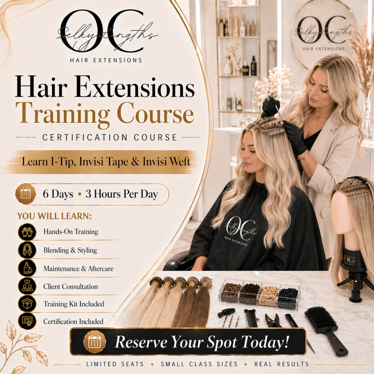 Hair Extensions Training Course at Silky Lengths OC in Irvine, CA