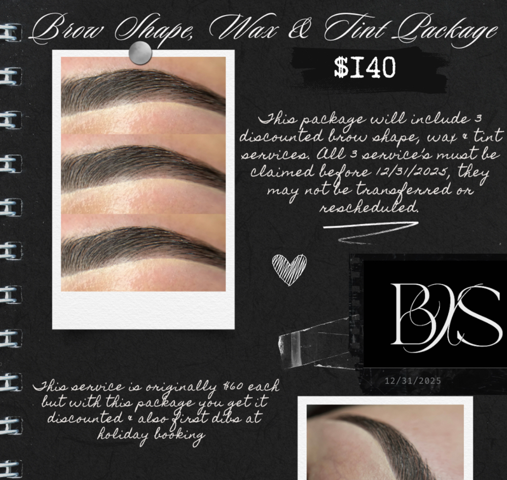 Brow Shape Wax & Tint Package