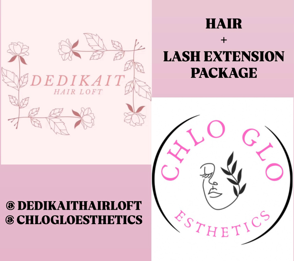 Hair + Lash Extension Package at Dedikait Hair Loft in Columbus, OH