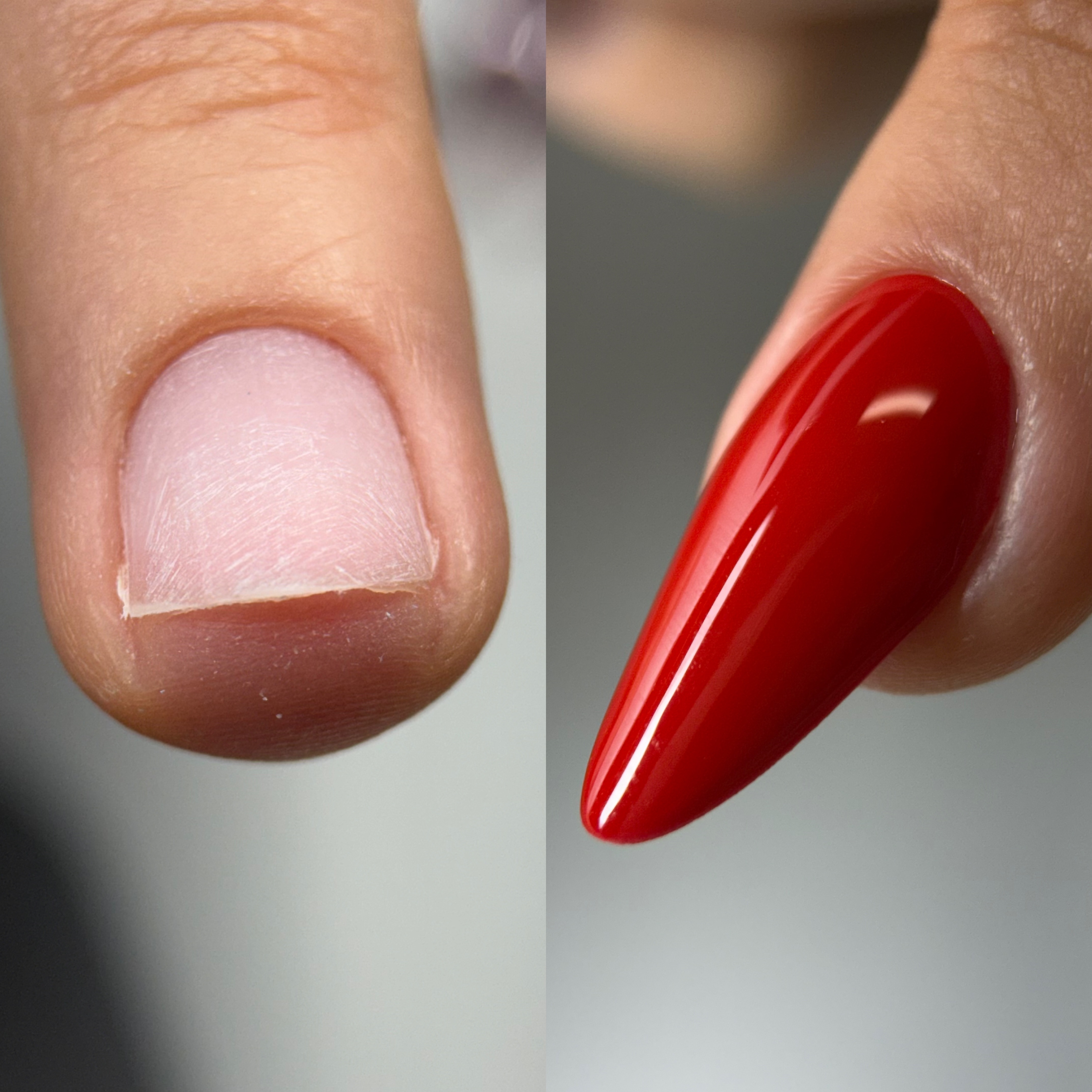 Extensions salon nail shape