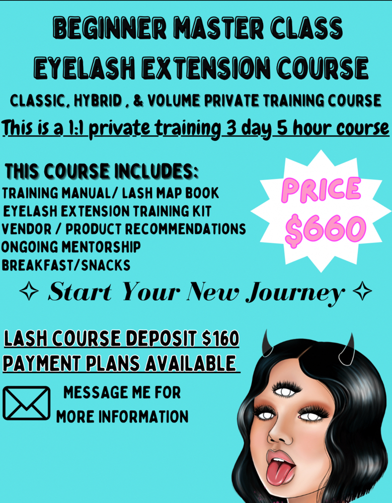 1:1 EYELASH EXTENSION COURSE 3 DAYS