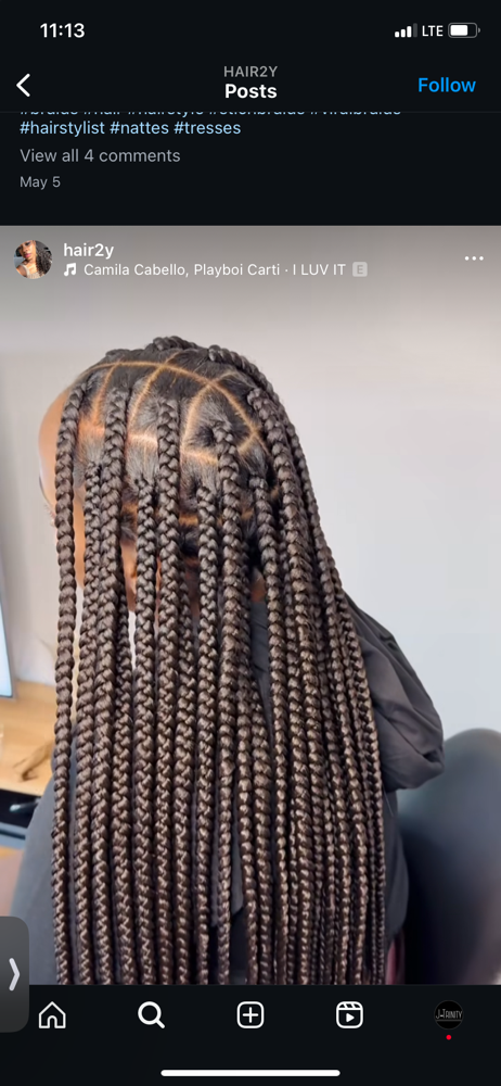 KNOTLESS BRAIDS-MEDIUM