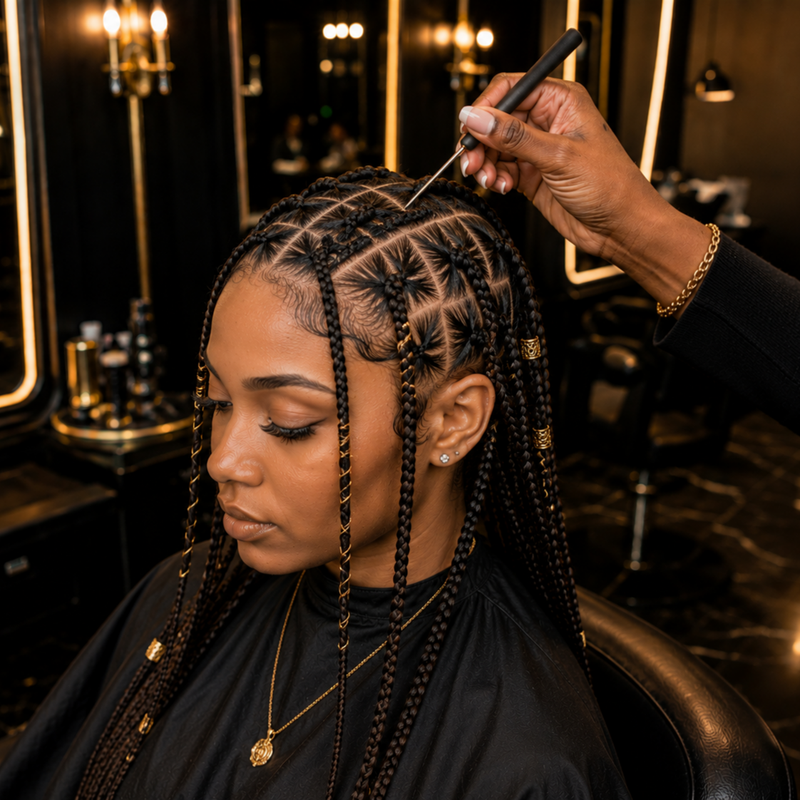 Fulani Braids at Trinity Lux Co in savannah, GA