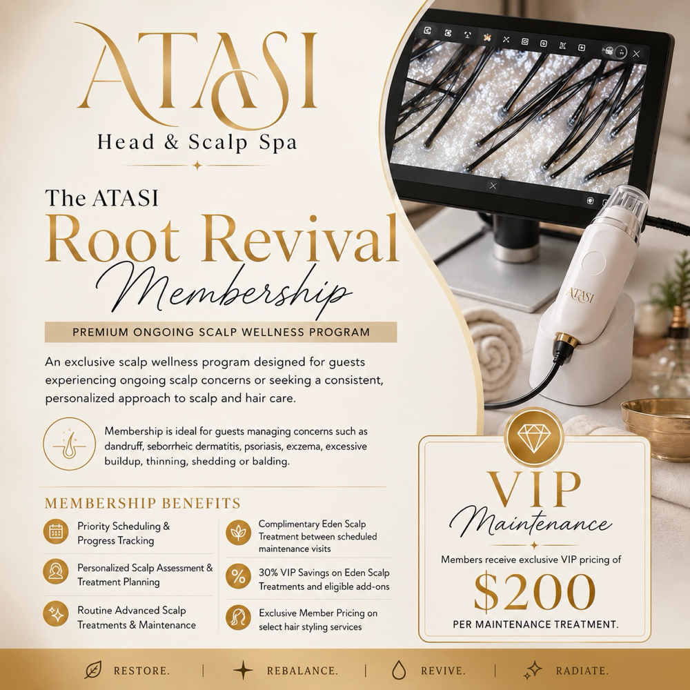 JOIN ATASI Root Revival Membership at ATASI Head & Scalp Spa in Frisco, TX