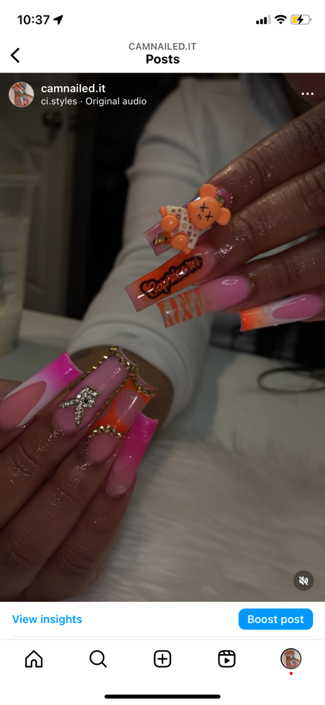 Long Acrylic Bling Set