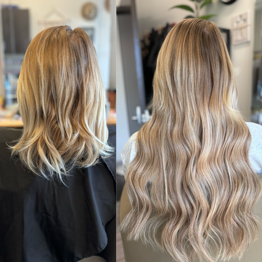 22” Hair Extension Application
