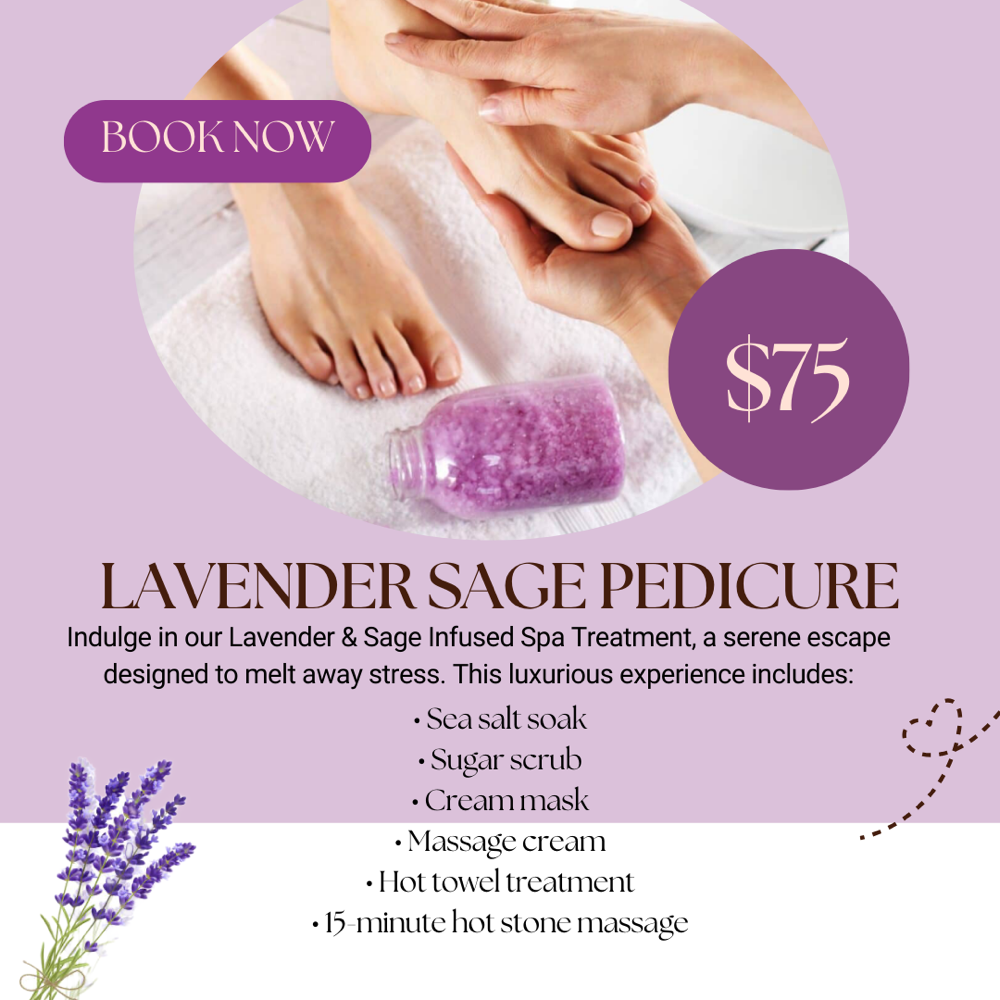 Lavender Sage Spa Gel Pedicure