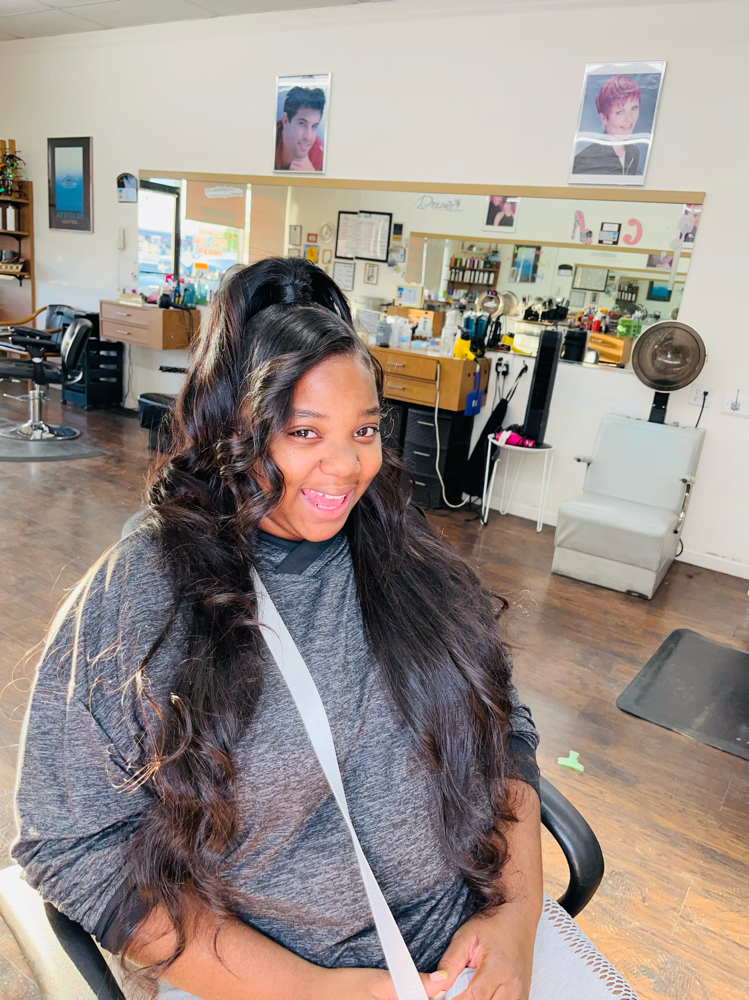 Half Up Half Down Weave