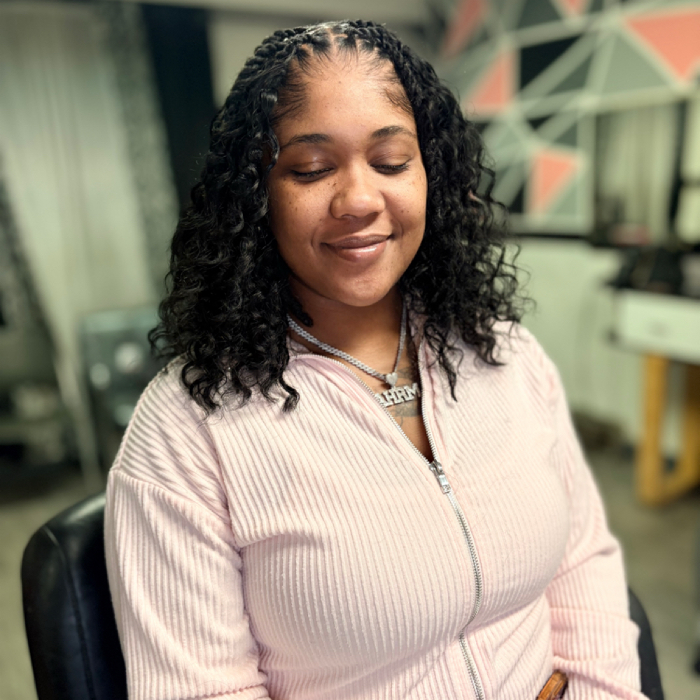 Add On Boho Curls For Natural Locs at Smiley Hair Styles in Homestead, PA