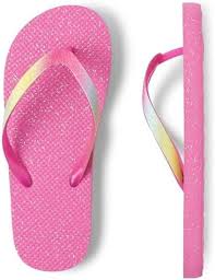 Girls Flip Flops After Pedicure