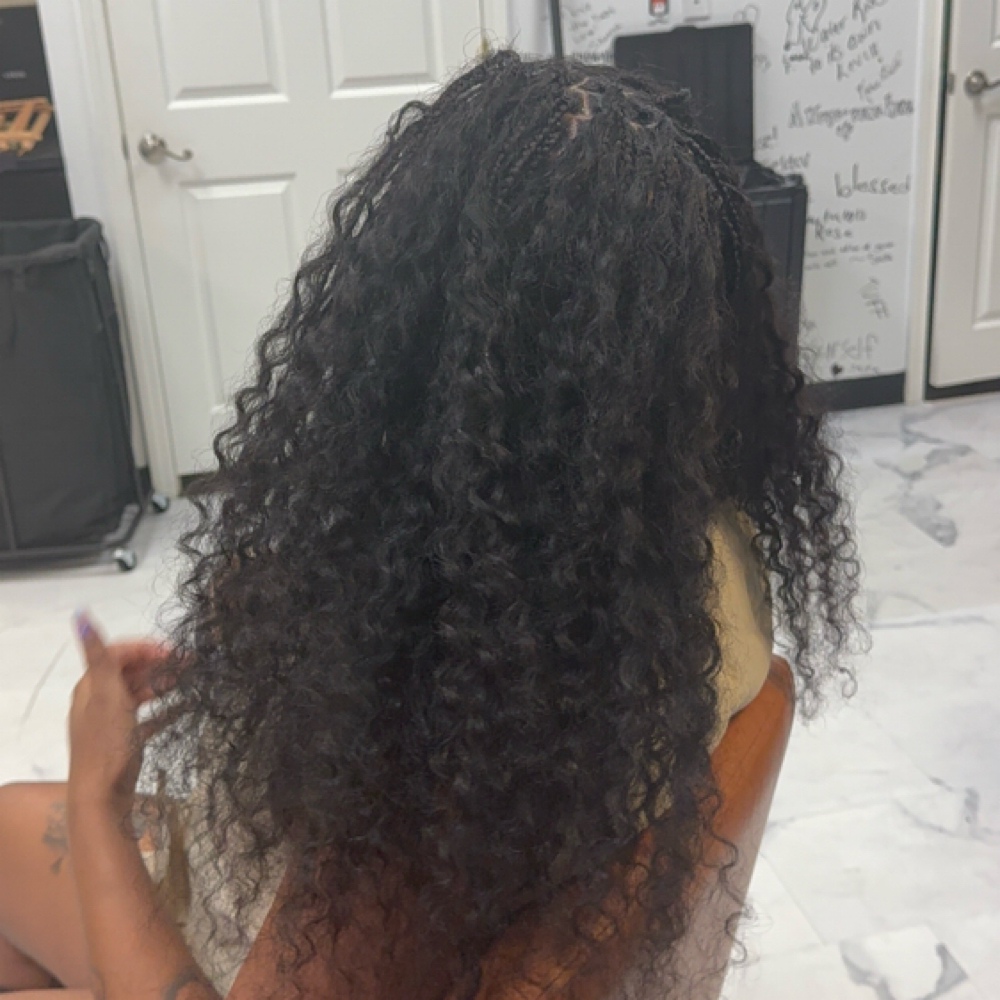 FULL Human Hair Goddess Braids at NW2D Salon in NWA, AR