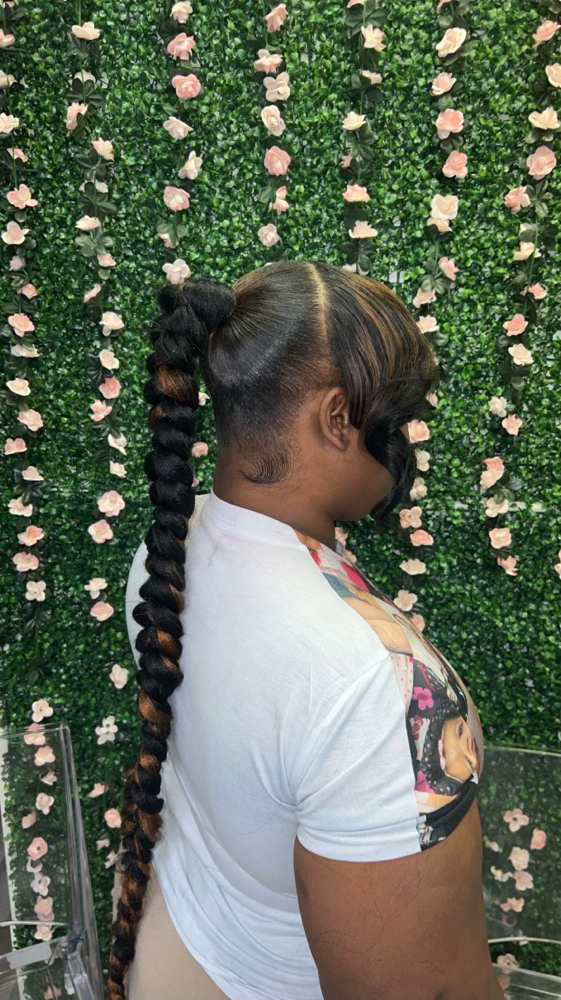 Braid With Swoop/bang