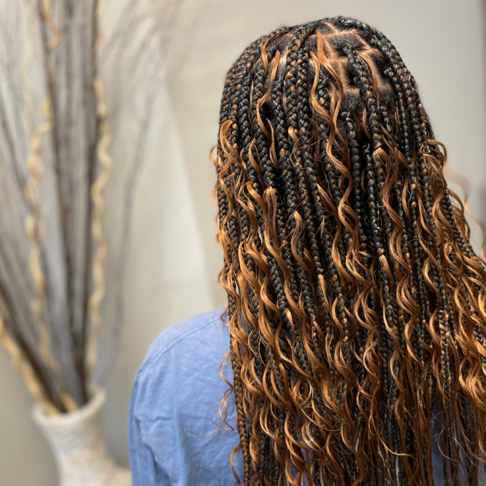 Boho Knotless Braids at Braid Therapy Studio in Wichita, KS