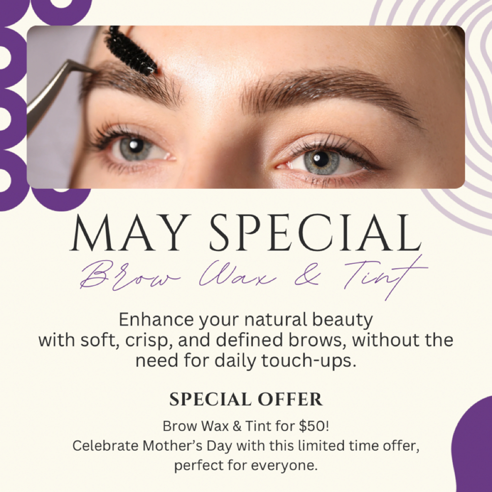 Brow Wax & Tint May 2026 Special! at T.L.C. Skin Esthetics Studio in Brookfield, WI