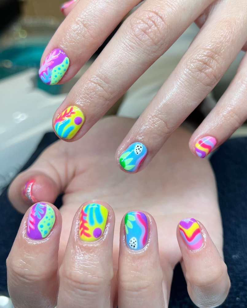 Acrylic Rebalance Detailed Nail Art