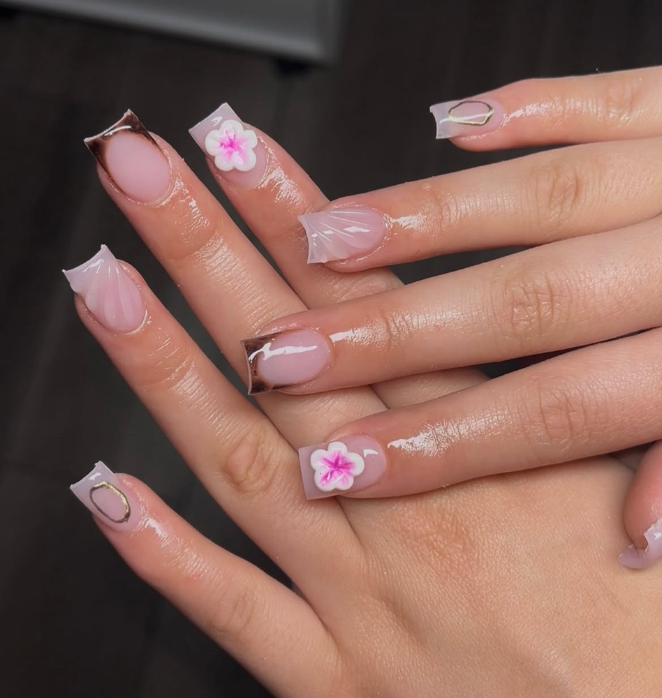 Short Acrylic Full Set at Nailed by Naye in Alpharetta, GA