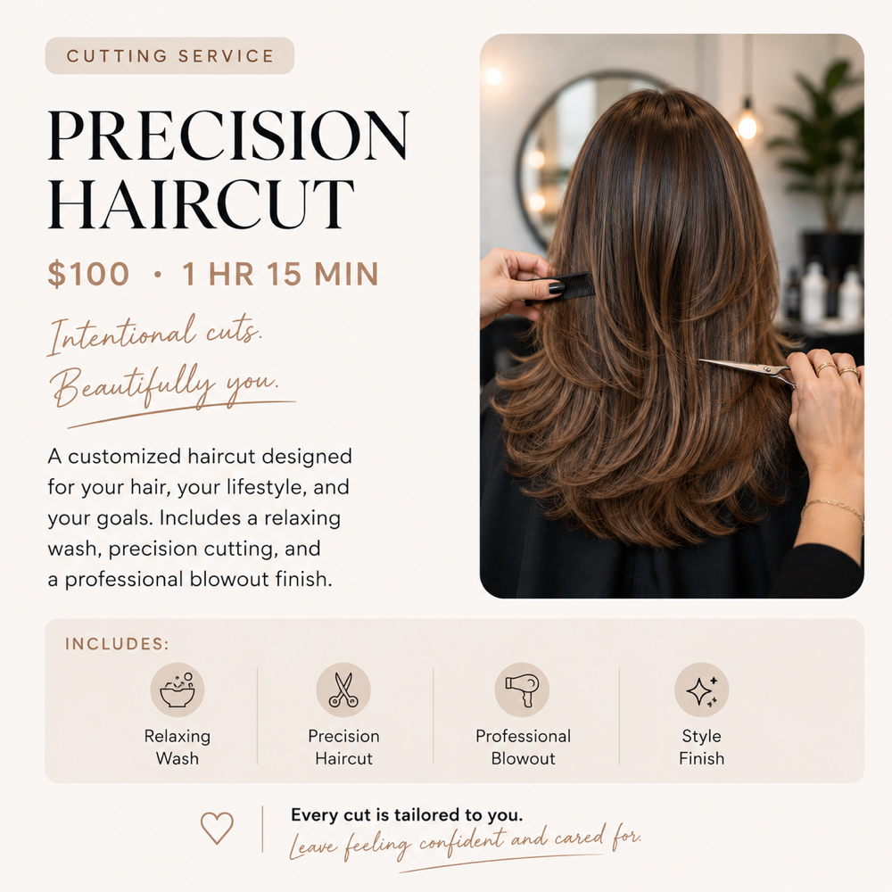 Precision Haircut at Lindsay Marie Artistry in Delray beach, FL