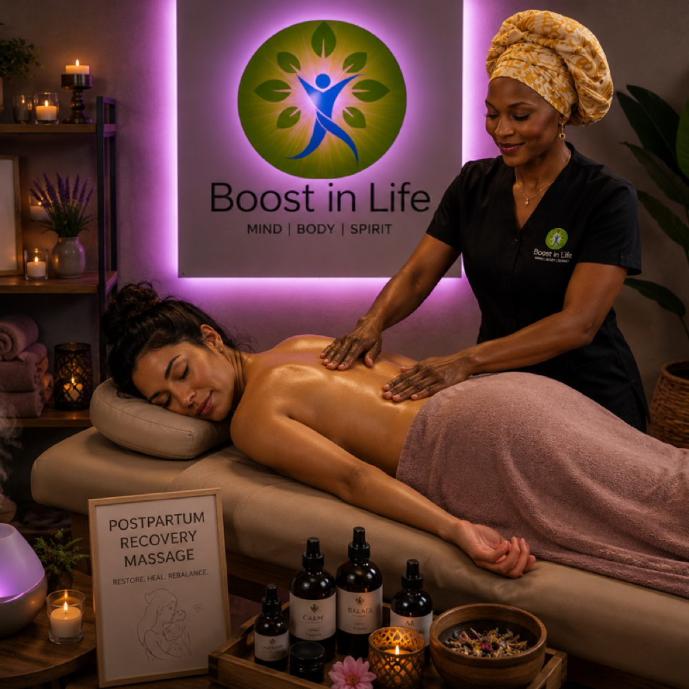 Postpartum Recovery Massage at Boost in Life Holistic Healing in Houston, TX