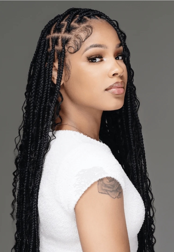 Boho Medium Knotless Braids