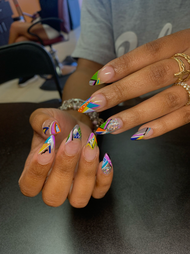 Full Nail Art- Abstract