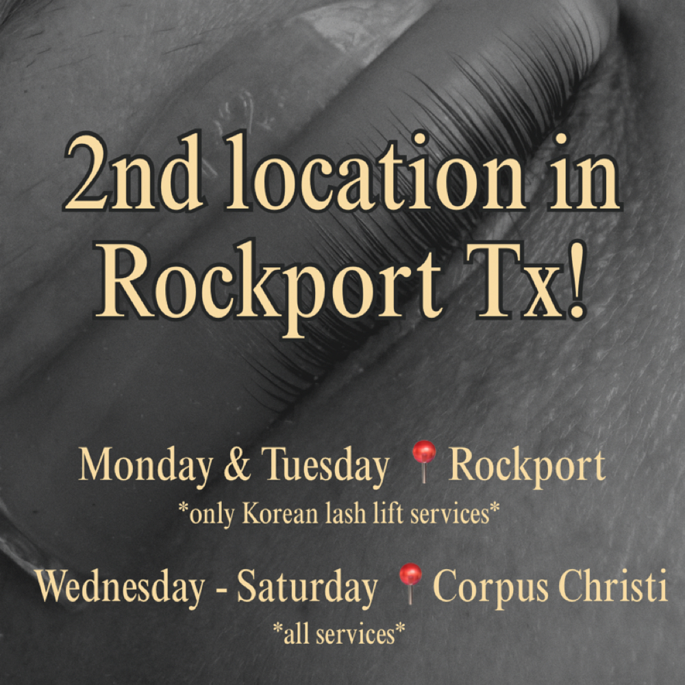 ROCKPORT📍 Korean Lash Lift Popup at Beauty Ink Studio in Corpus Christi, TX