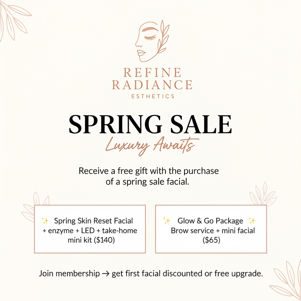 🌸 Spring Facial at Refine Radiance Esthetics in Port Jefferson Station, NY
