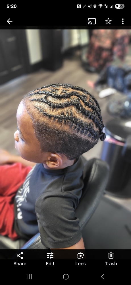 Cornrow/Twists Style Sides Shaved