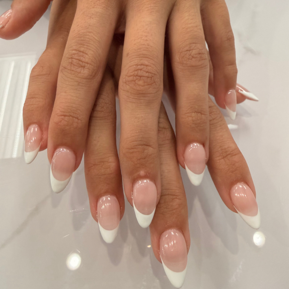 French Polish at Estelle Nail Studio in Newport Beach, CA
