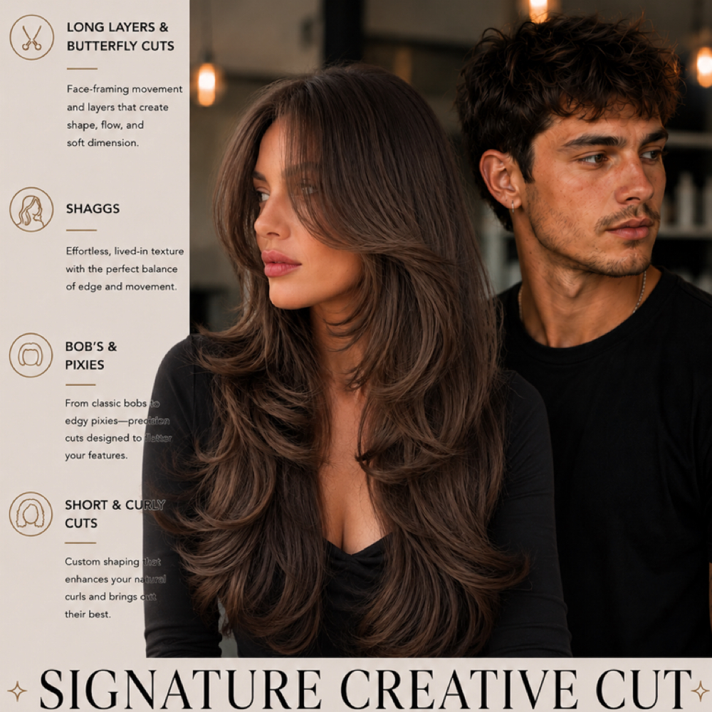 Signature Creative Cut at Jenn Rose -Hair Artistry- in Victorville, CA