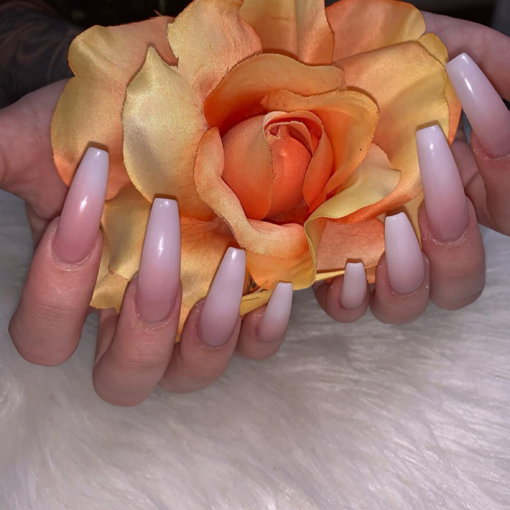 Full set Ombré 2 colors at Tipz N Toez Nail Studios LLC in Arizona, AZ