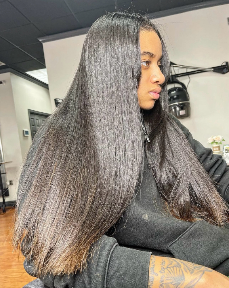Silk Press + Trim (Long Hair)